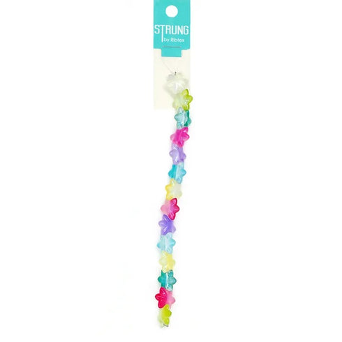 Ombre Starflower Strung Beads